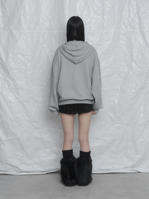 [mnem] Soft Fur Mini Shorts (black)