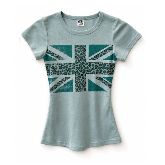 (W's) Leopard Union Jack Print Tee