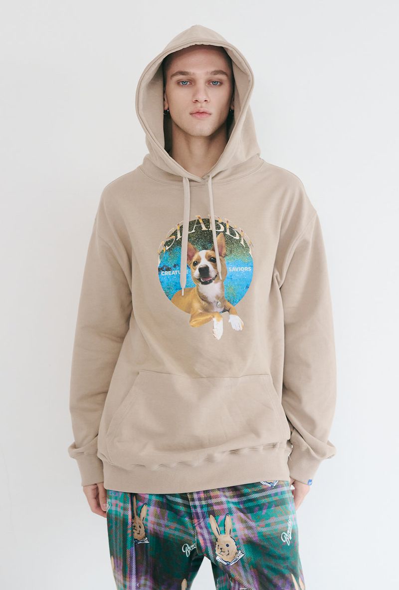 BSRABBIT(ビエスラビット)の「BSR2223FWPO055 LUCKY SPACE HOODIE BEIGE(Tops)」