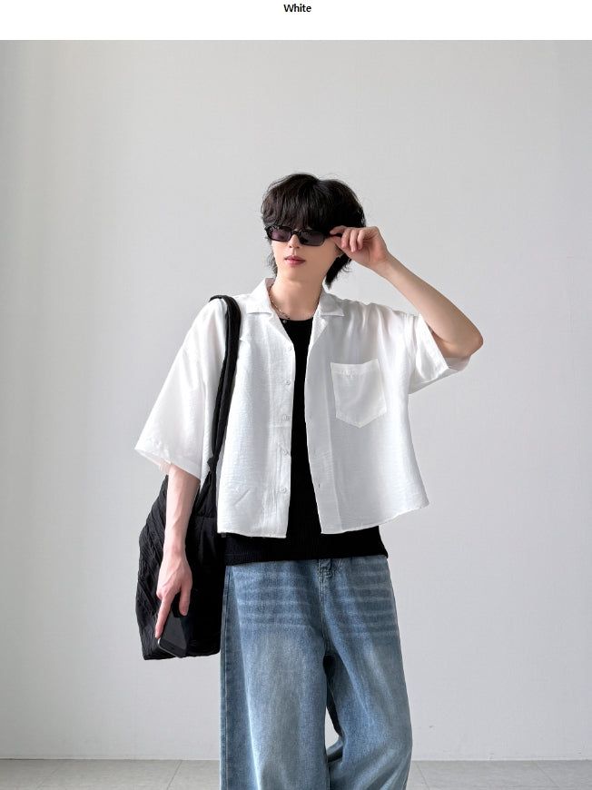 YOURNUS(ユアナス)の「Bible Crop Half Shirt(Tops)」