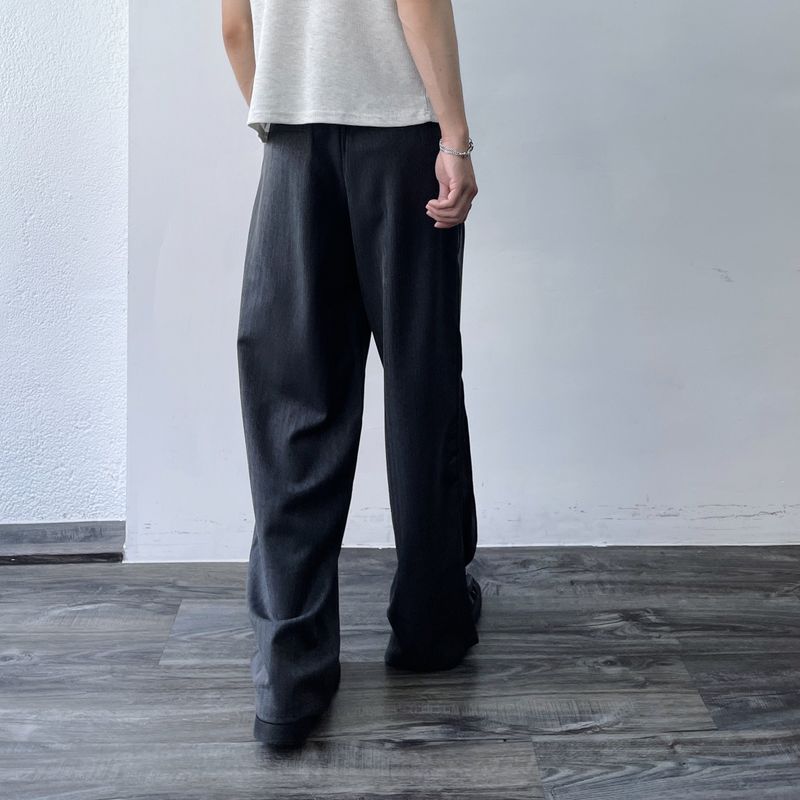 Charcoal Draped Trousers