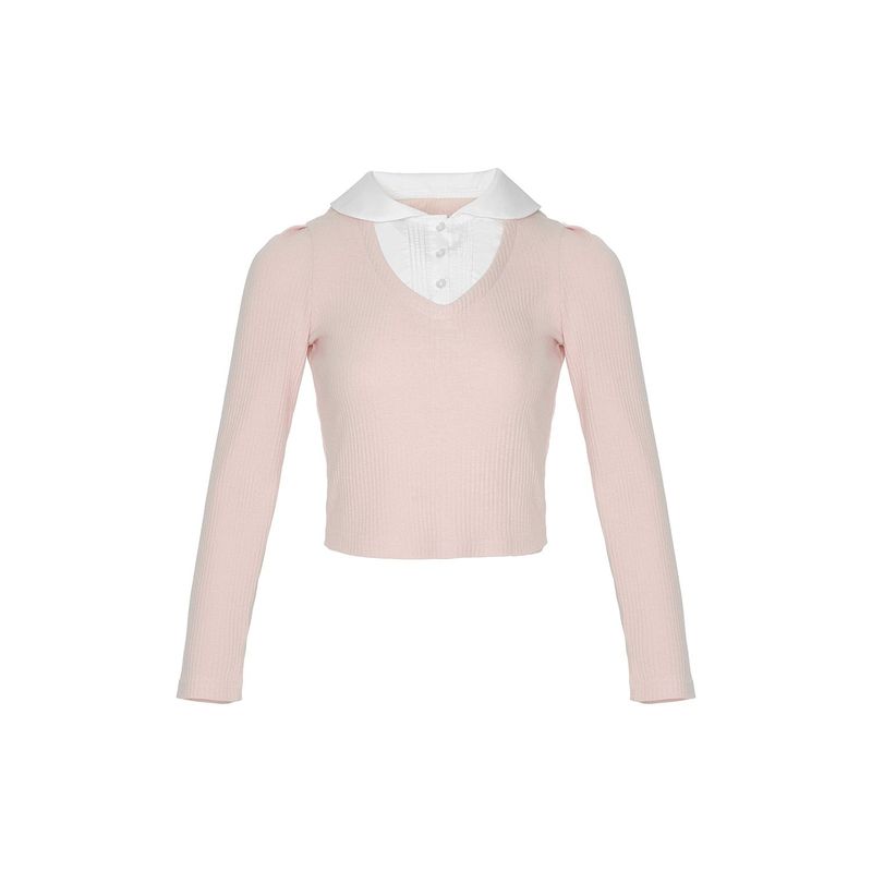 Whisfairy（ウィスフェアリー）の「PETITE LAYERED WINTER BLOUSE - PINK（Tops）」