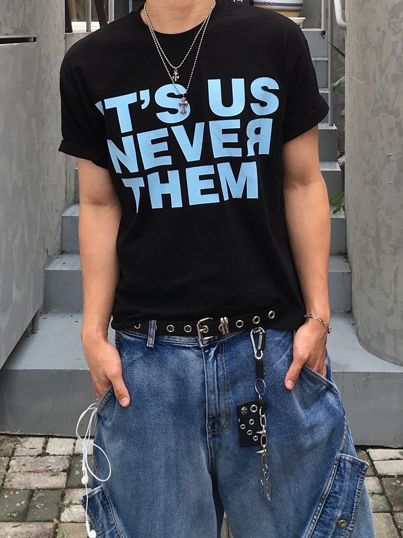 SSROOM(エスエスルーム)の「Never Them Lettering Short-Sleeved T-Shirt 4C(Tops)」