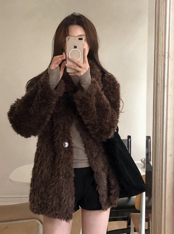 #Beautiful Fur Middle Jacket (4color)
