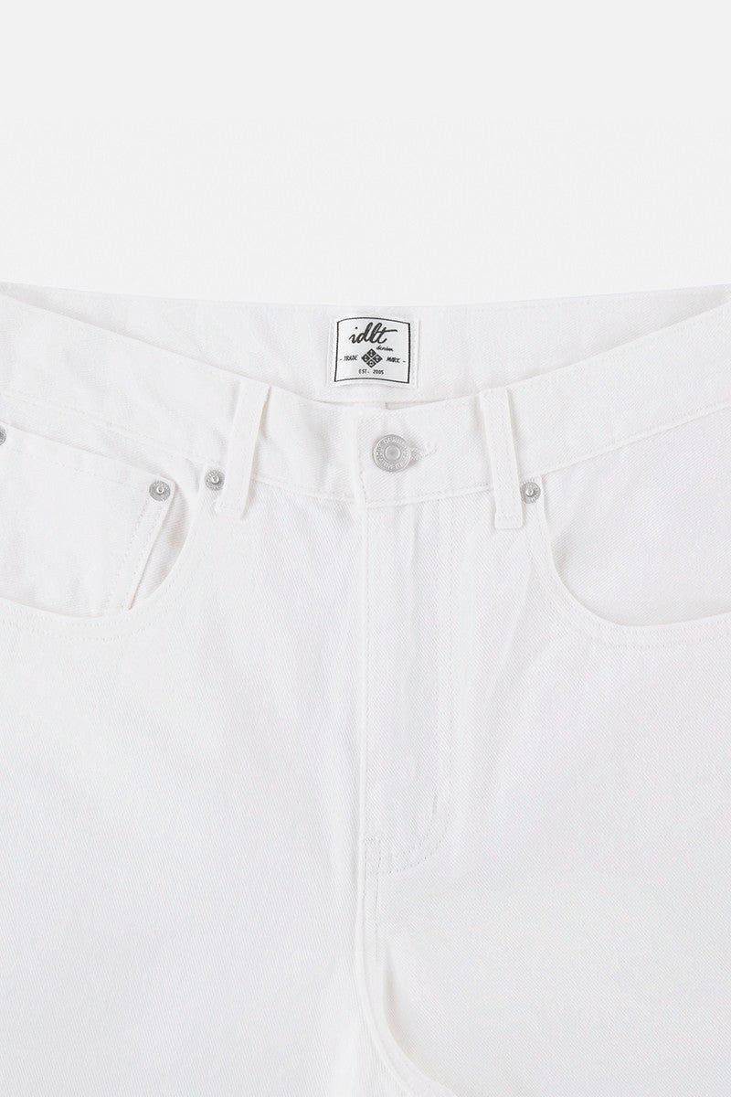 White Flare Washed Jeans