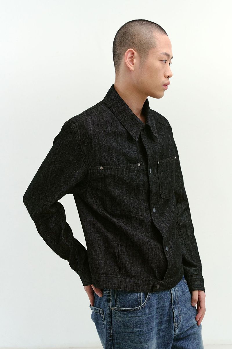 Linen Engineered Jacket (Black)