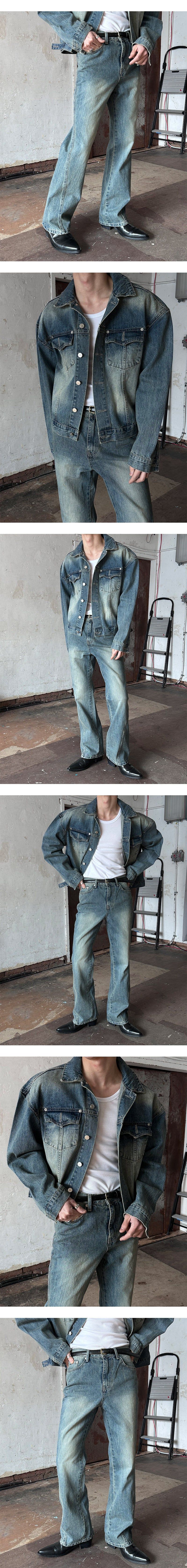  [S/S] Curve flare denim pants(2color)