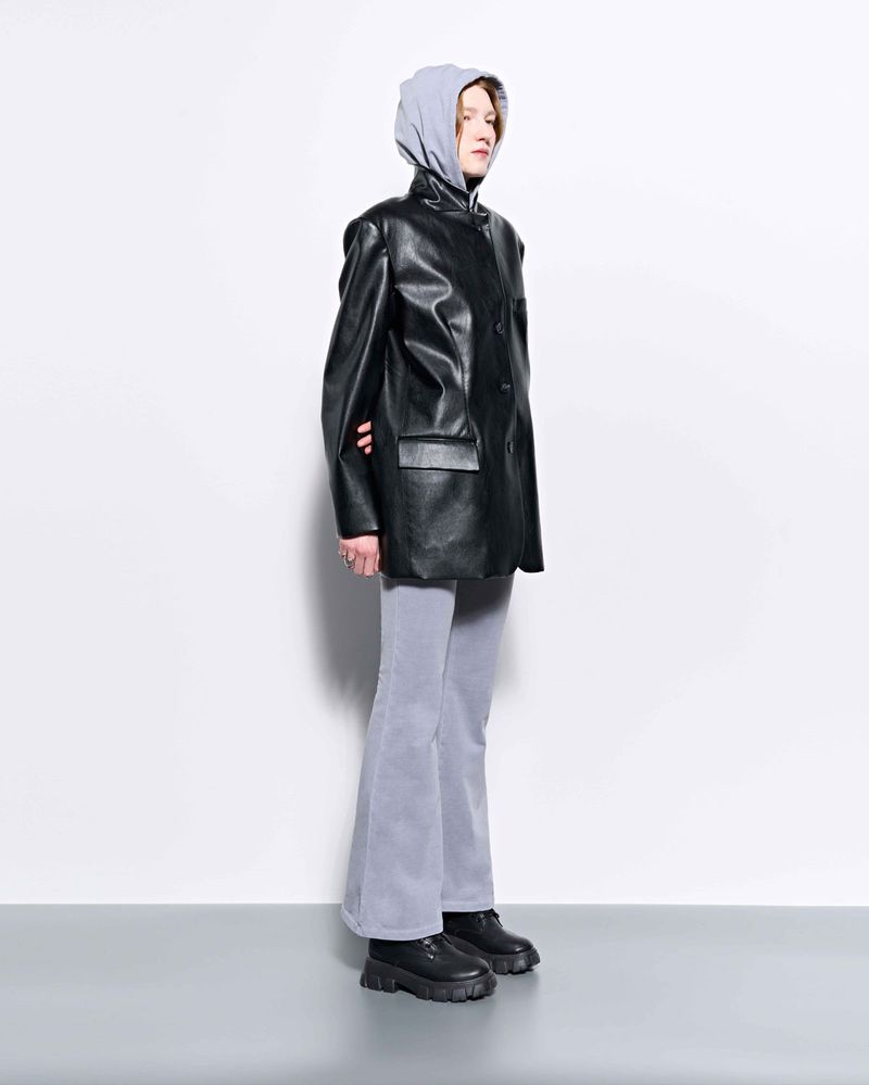 Back Patch Oversized Blazer _ Black