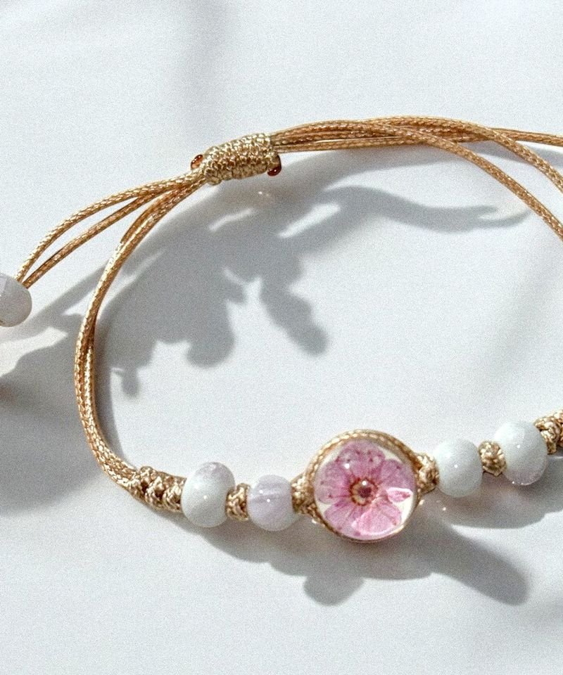 pink flower bracelet