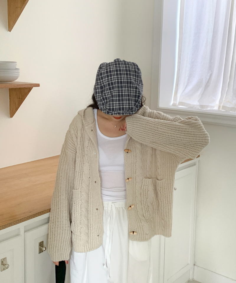 Tteokbokki hoodie cardigan