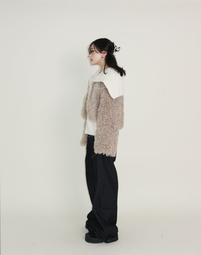 Angel Hairri Fur Bolero Short Jacket (Semi Cropped Jacket)