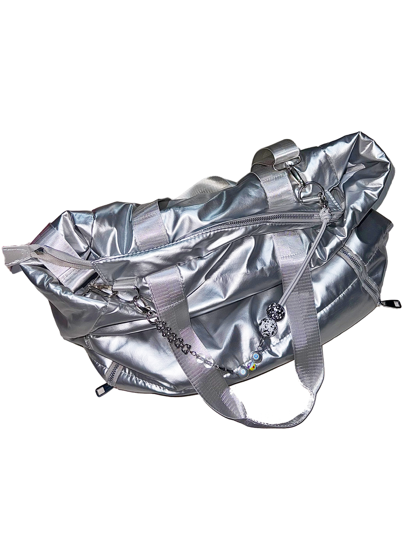 Pierced ball bag chain