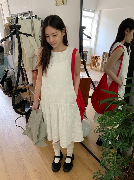 Namo Embroidered Sleeveless Long One Piece