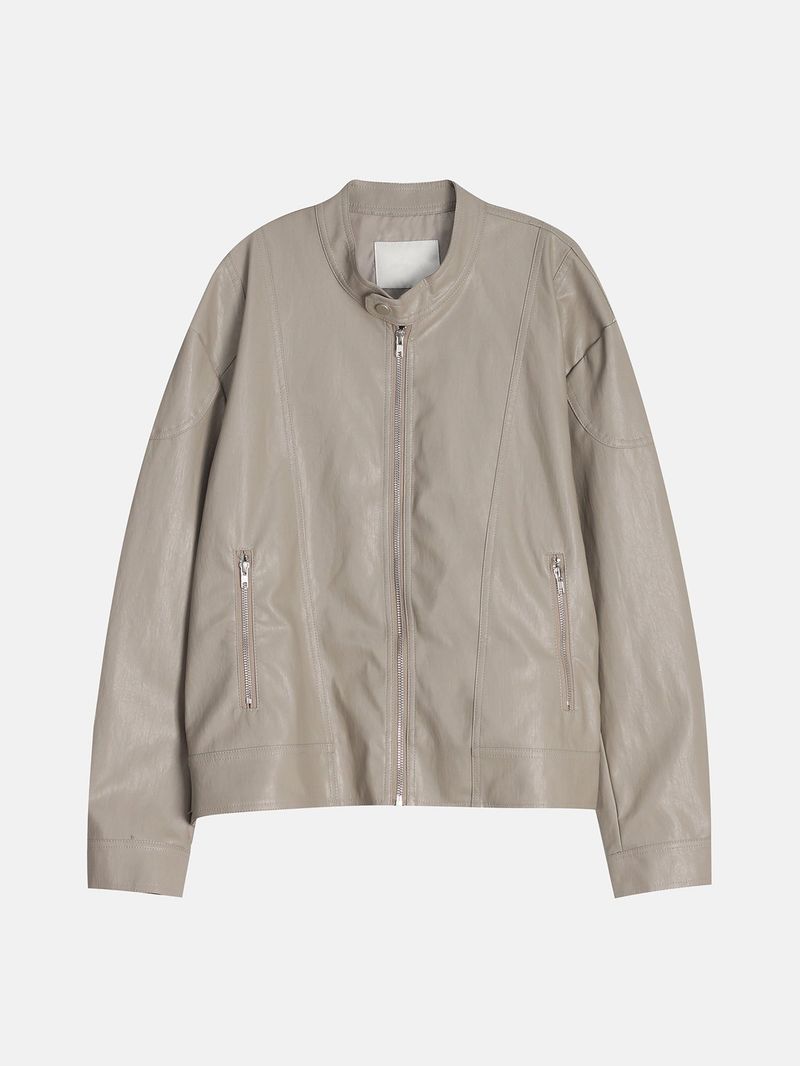 Bella Biker Leather Jacket (2color)
