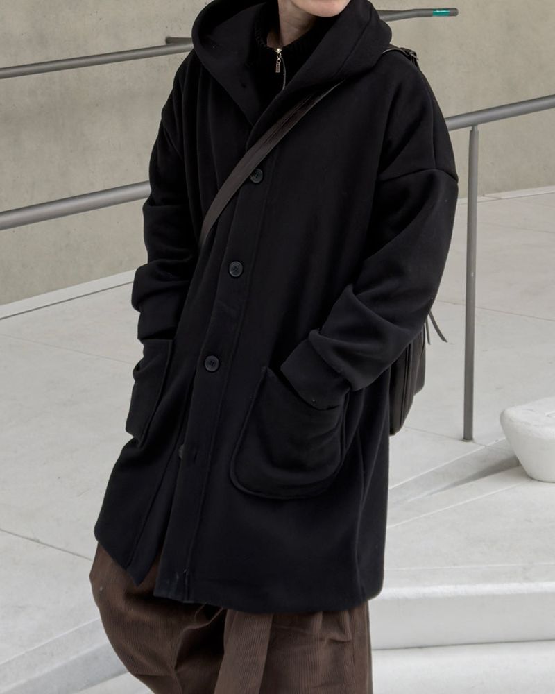 Koven Wool Hooded Coat