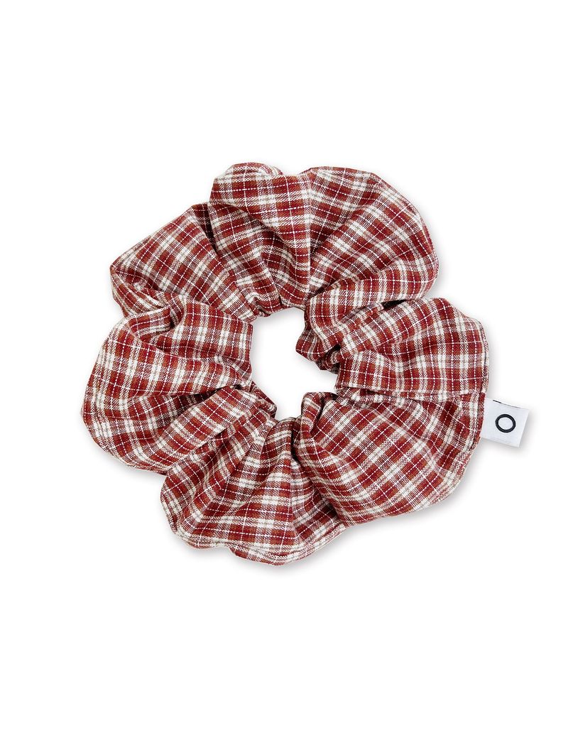 O Logo Check Scrunchie
