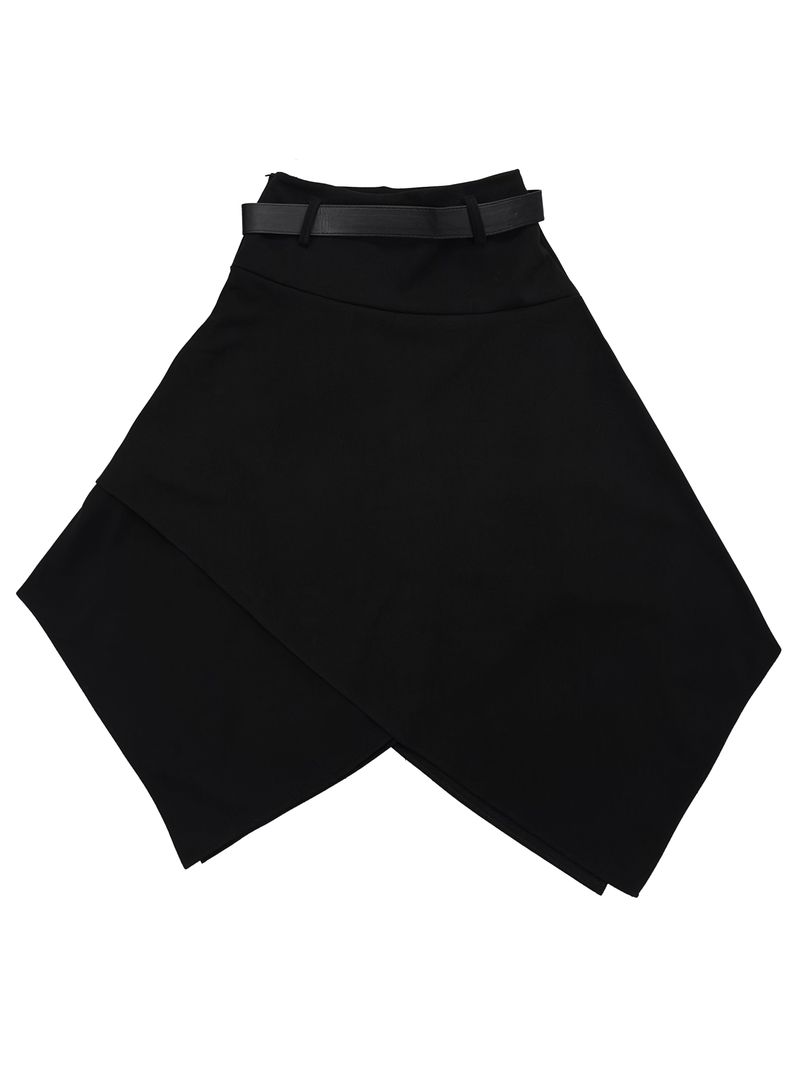 [set] belt shadow wrap skirt (2color)