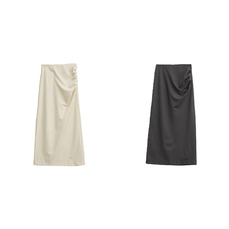 Side Slit Maxi Long Skirt