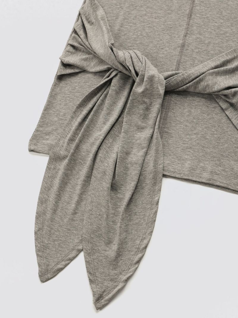 Wrapping Shirring Tee_Melange
