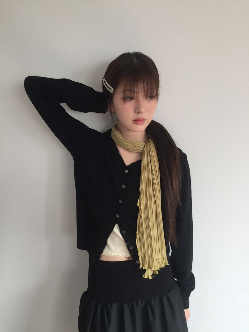 Nobile Frill V-neck Cardigan (3color)