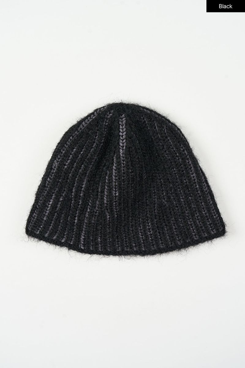 Ribbed deep wool bucket hat