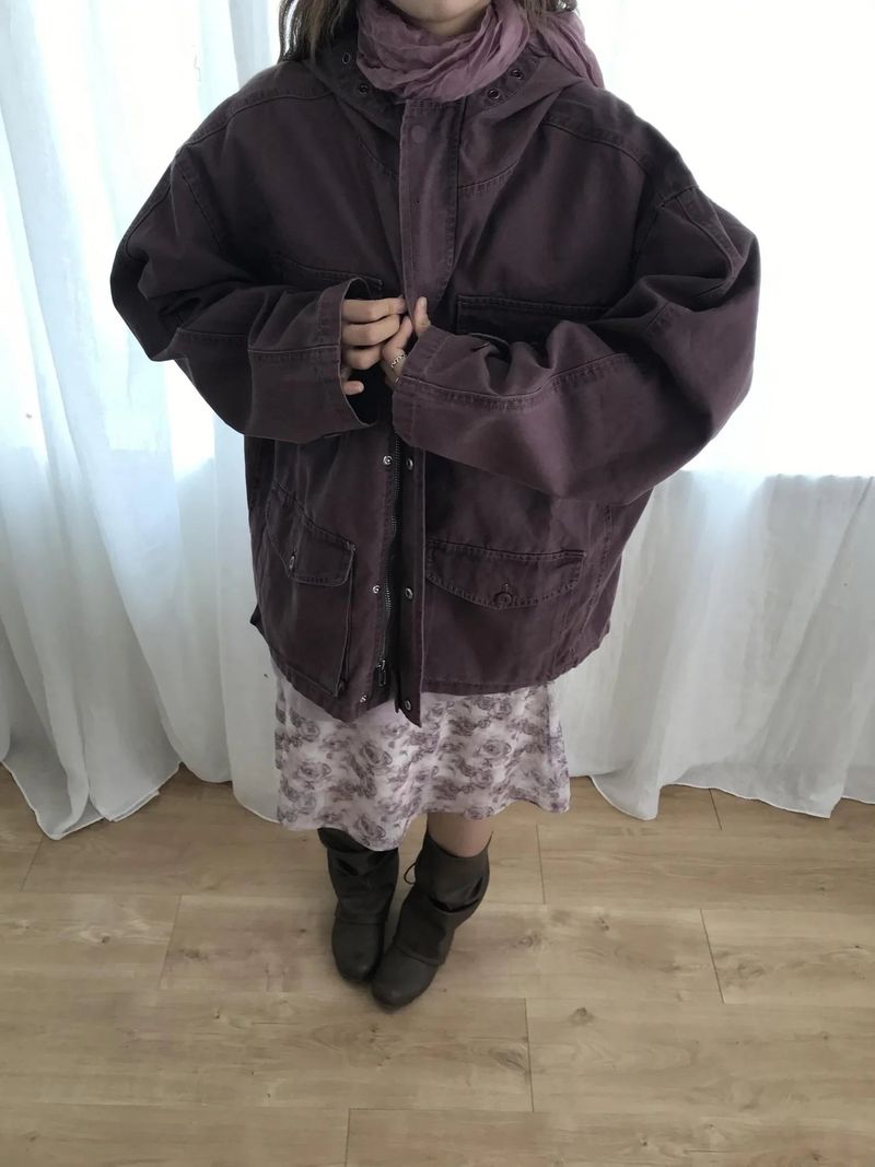 vintage hoodie loose jacket