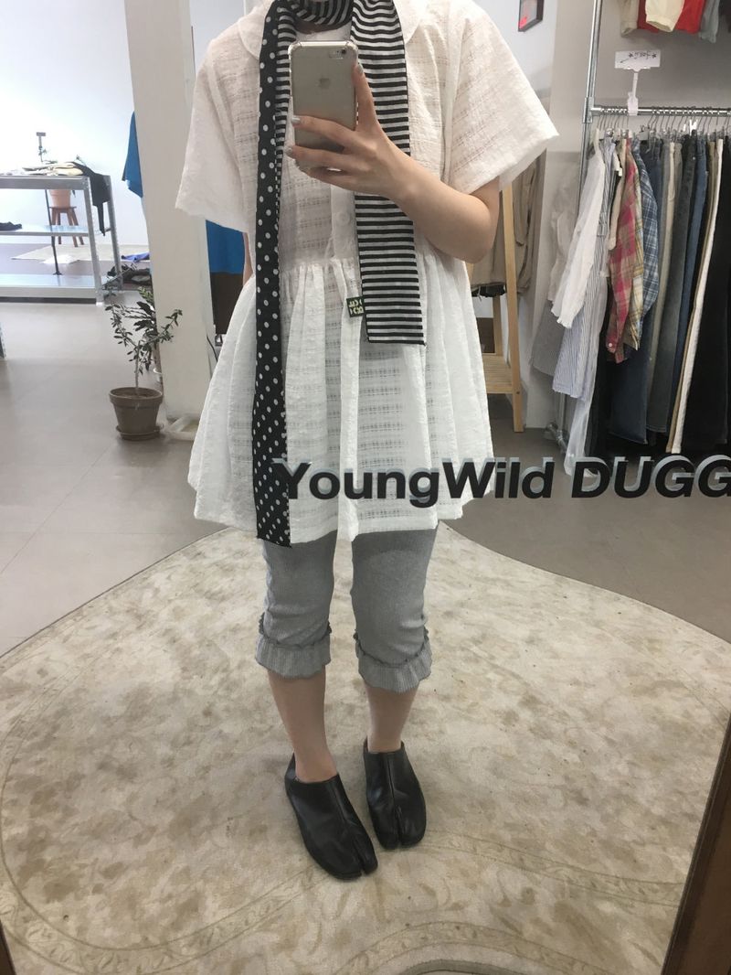 Segno frill capri pants (2color)