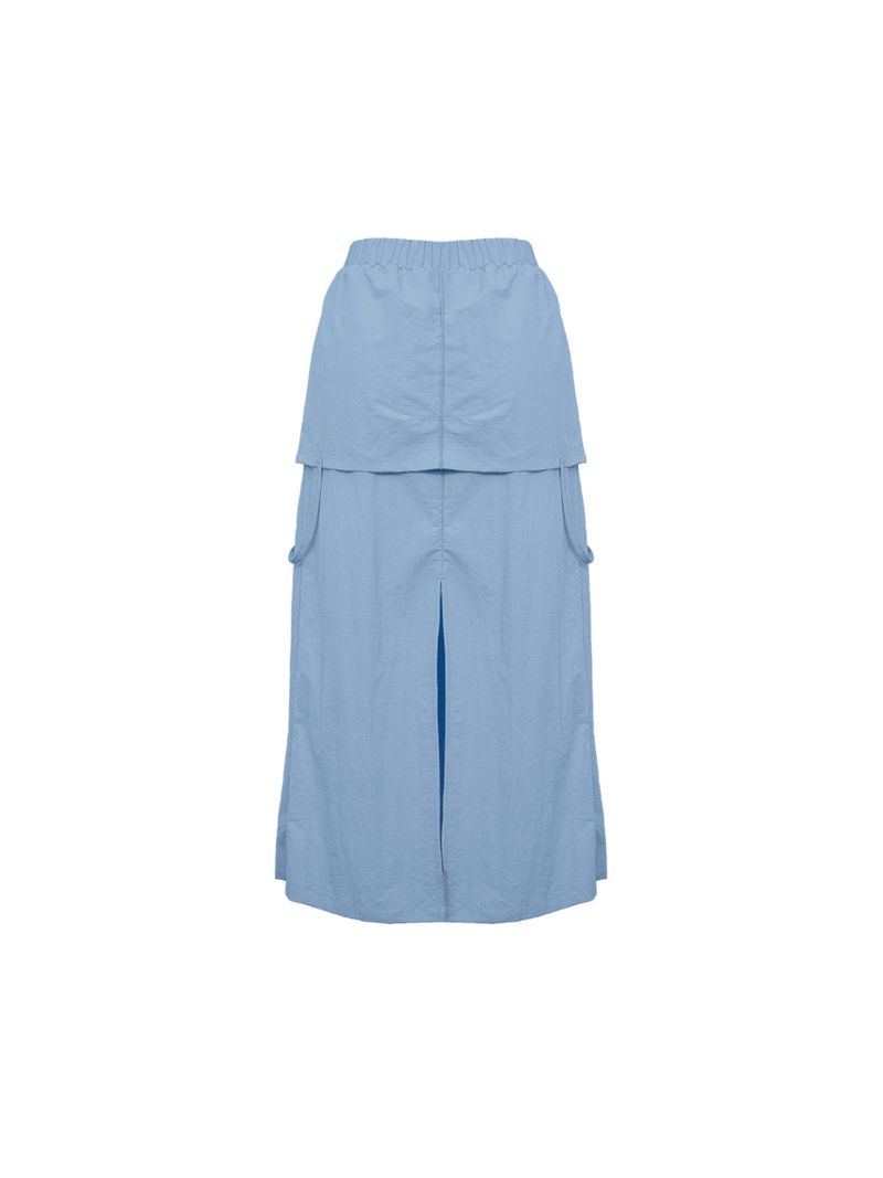 NYLON REVERSE LONG SKIRT (2 COLOR)