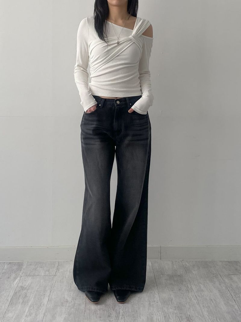 238 Back Pocket Semi-Bootcut Denim Pants