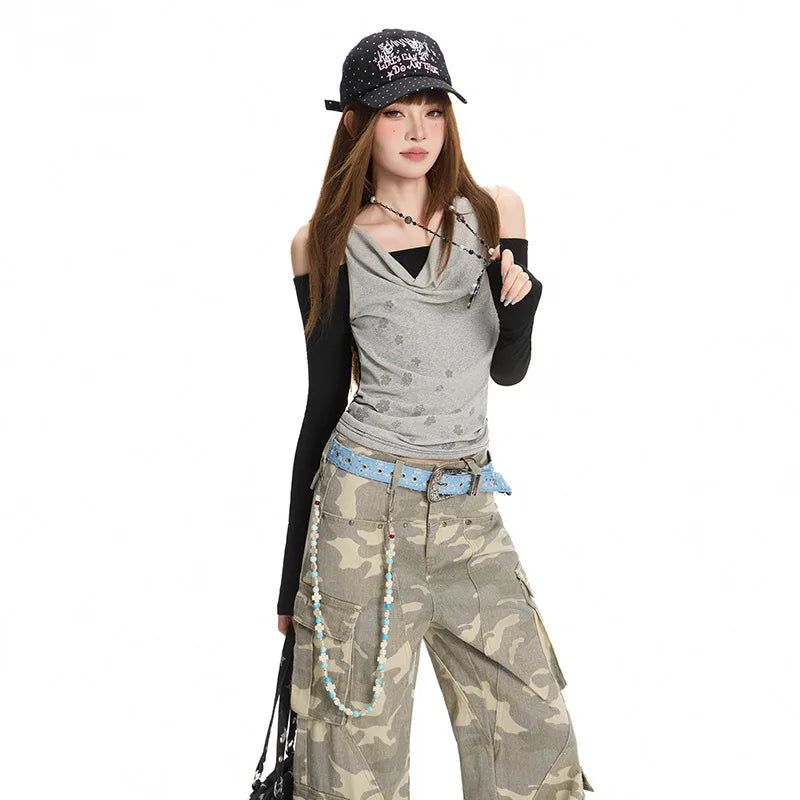Sweet Polka Dot Layered Asymmetric Top