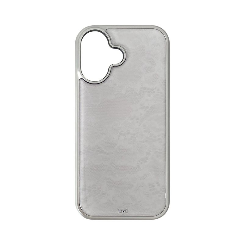 LOVD（ラブド）の「[MADE] ヴィンテージレースフォンケース (epoxy silver bumper)（スマホグッズ/小物）」