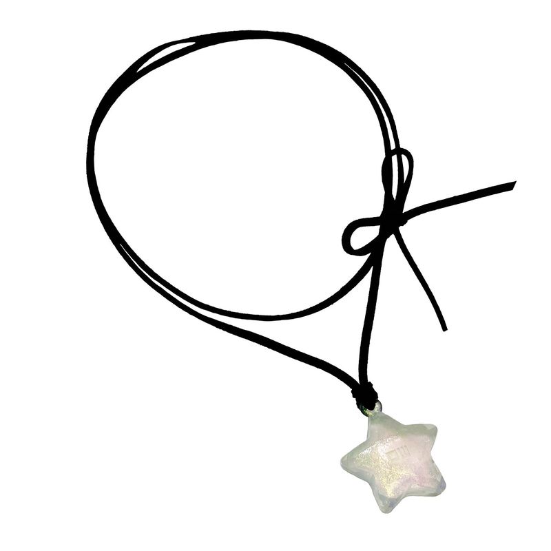 Star Acrylic Necklace [White]