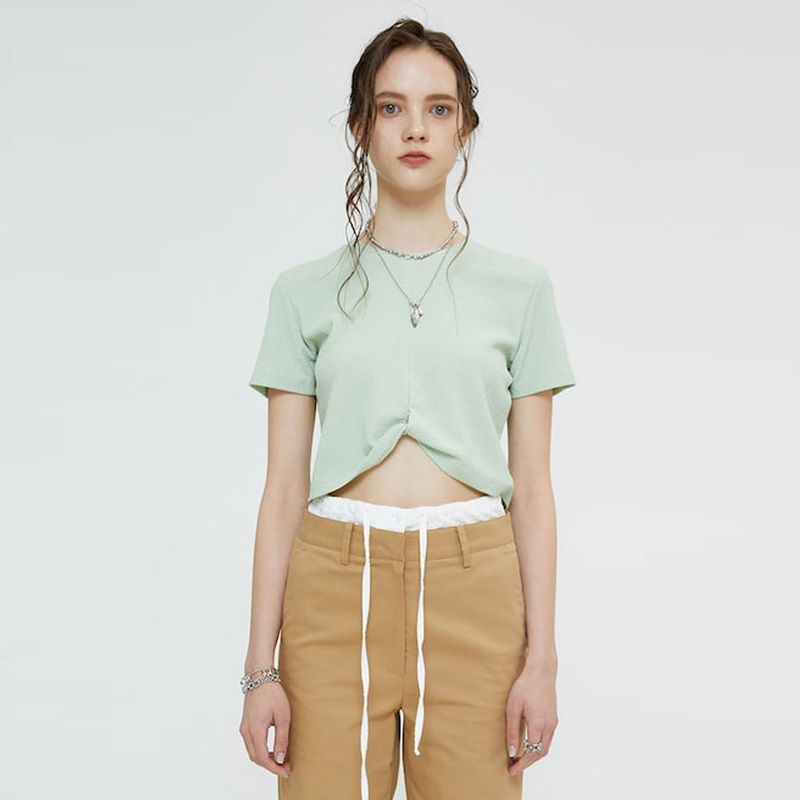 SPERONE(スペロネ)の「TWIST CROP TOP (MINT)(Tops)」