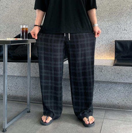 Kuiper Turkic Check Pattern Wide Fit Pants