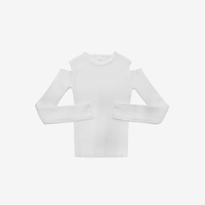 trun shoulder cut-out knitwear