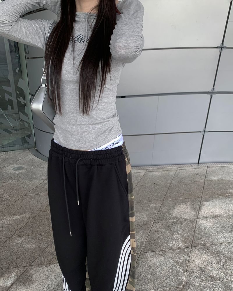 Lettering slim hoodie