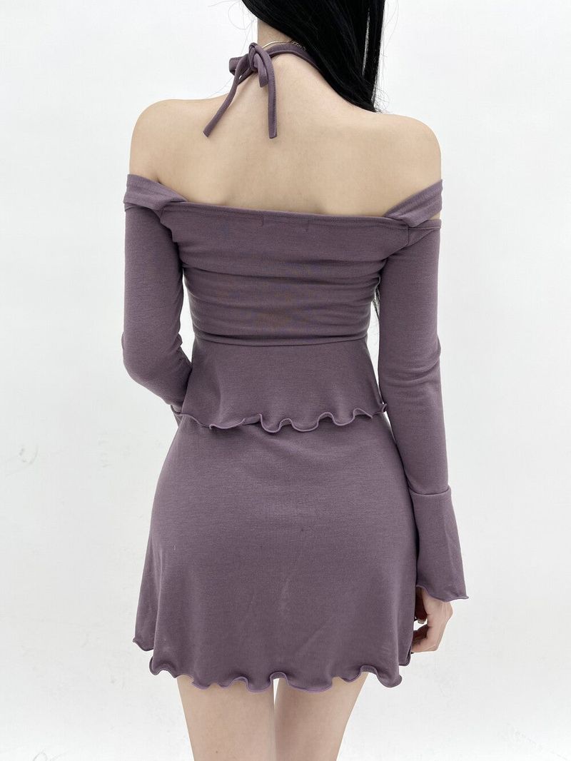 793. Kira halter off slit mini ops (2color)