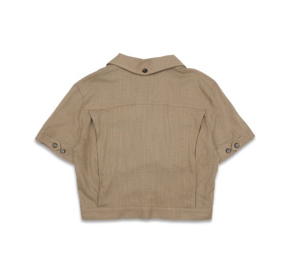 Saffy Linen Two Pocket Crop Jacket