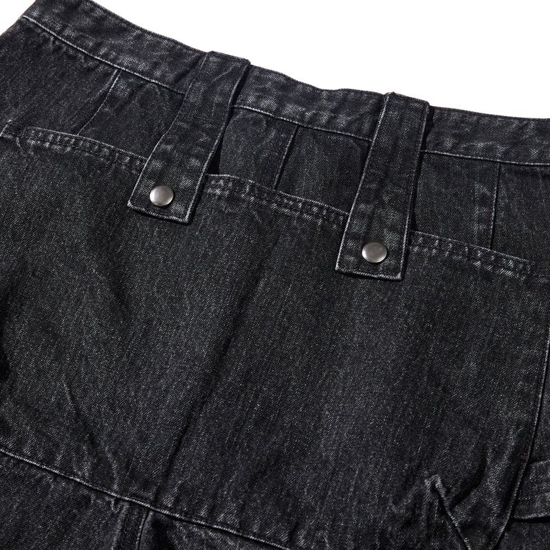 Goblin denim BERMUDA shorts / Black
