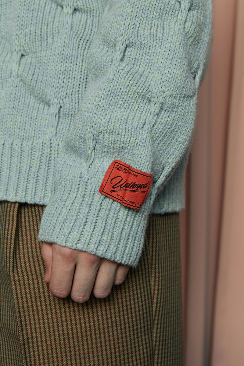 EMBOSSING CLOVER KNIT / MINT
