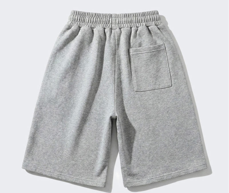 Balloon Curved Sweat Bermuda Pants Gray Gothic