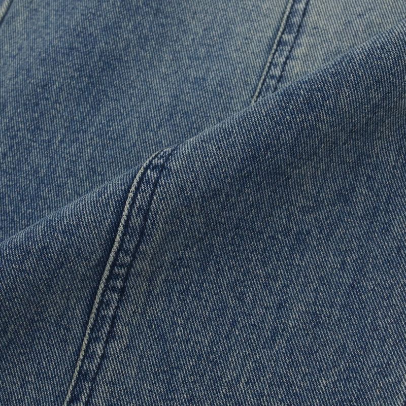 Sleek Curved Denim Pants (2 Colors)