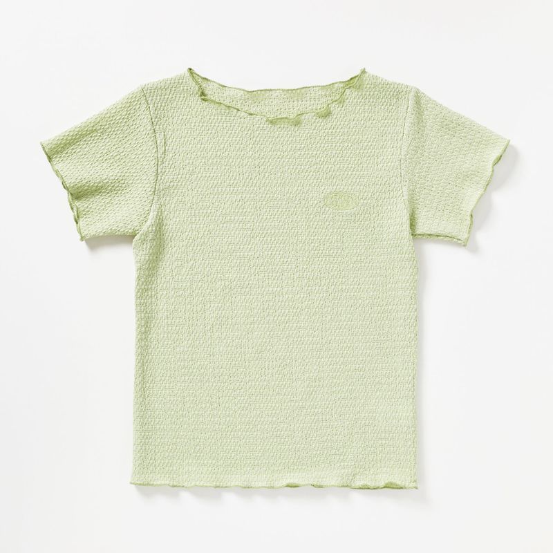 INTERLOCK STITCH EMBOSSING TOP_MELON