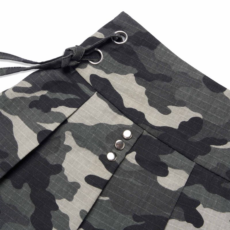 HADES KHAKI CAMO MINI SKIRT