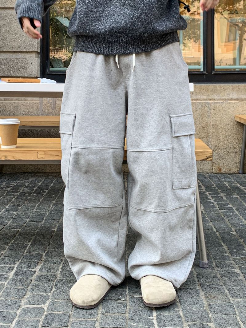 ベーシックオーバーヘンリーネックニット