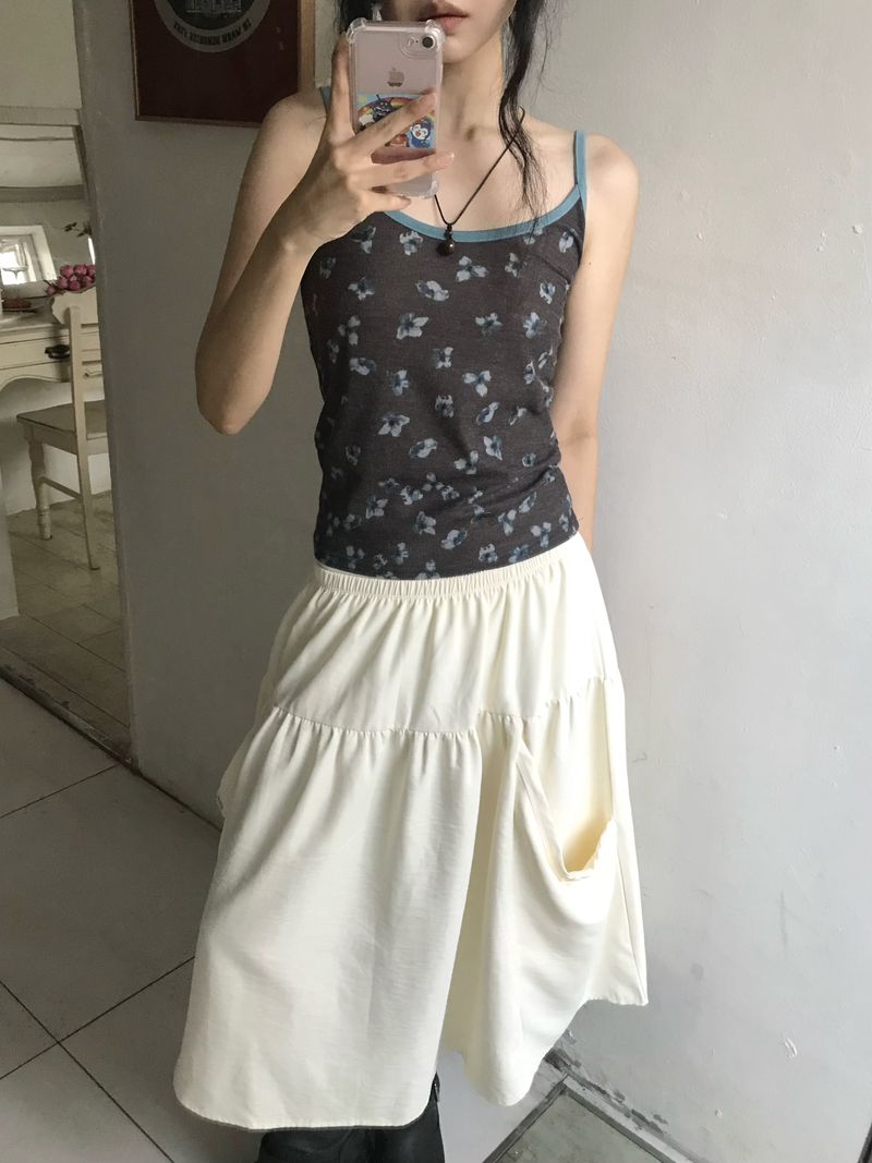 Vintage Flower Sleeveless Top