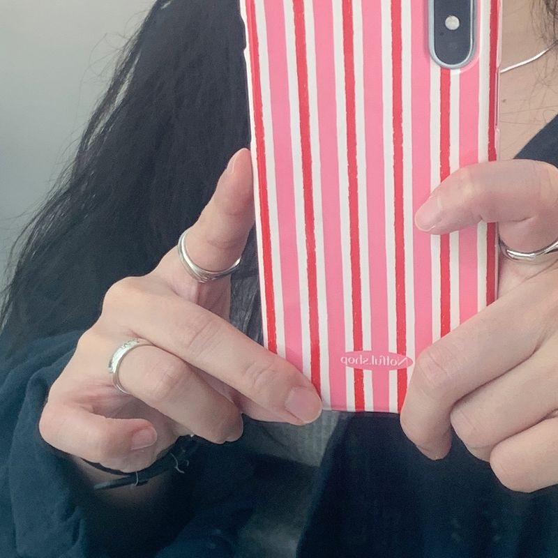 Pink stripe case(glossy)