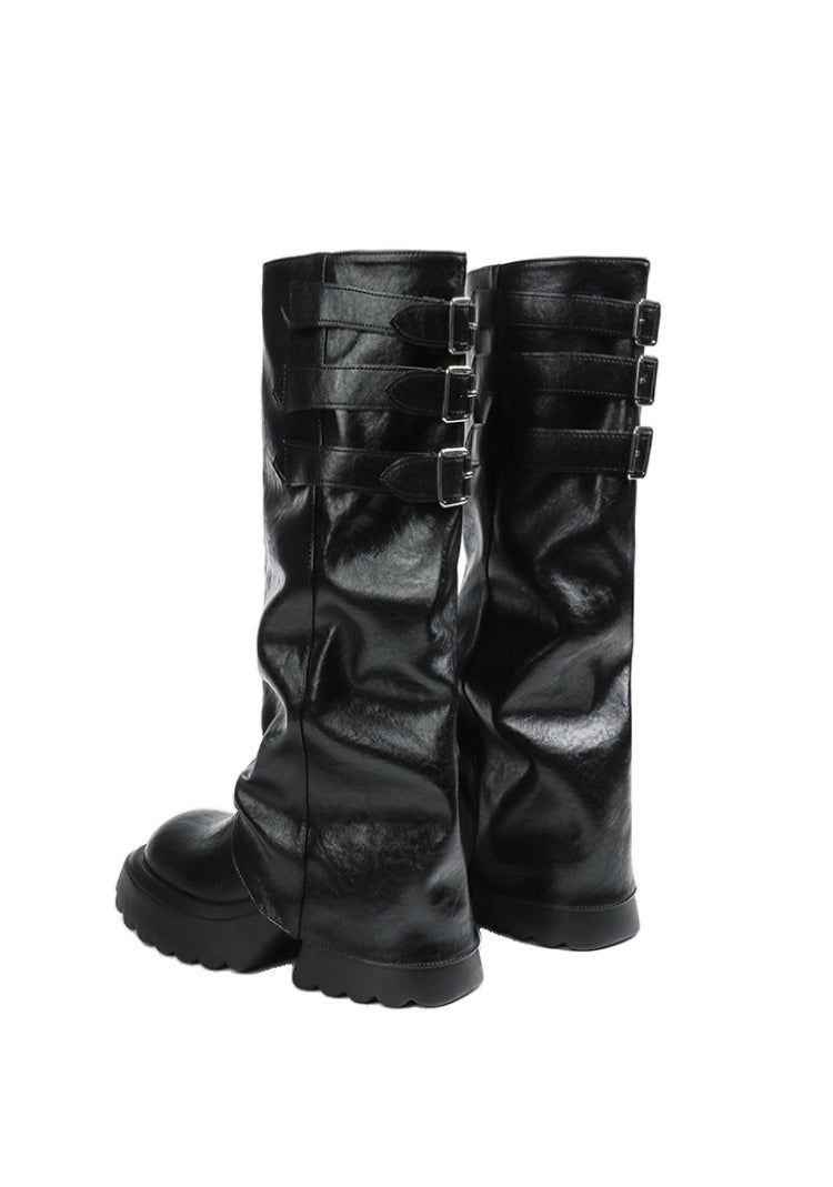 Cozy&Kitsch（コージーアンドキッチ）の「Triple Strap High Black Boots 233064503（Shoes）」