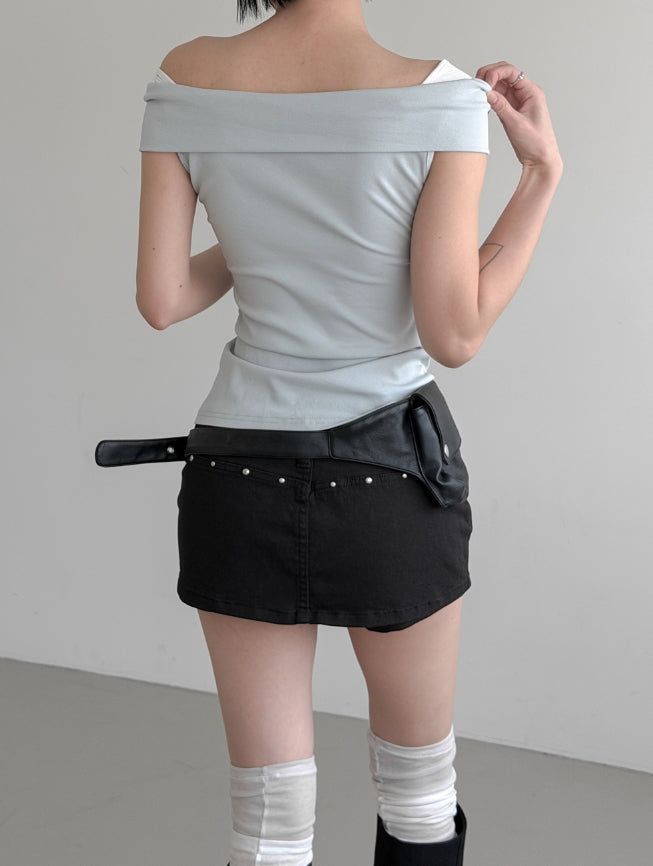 For Leather Pouch Belt Bag