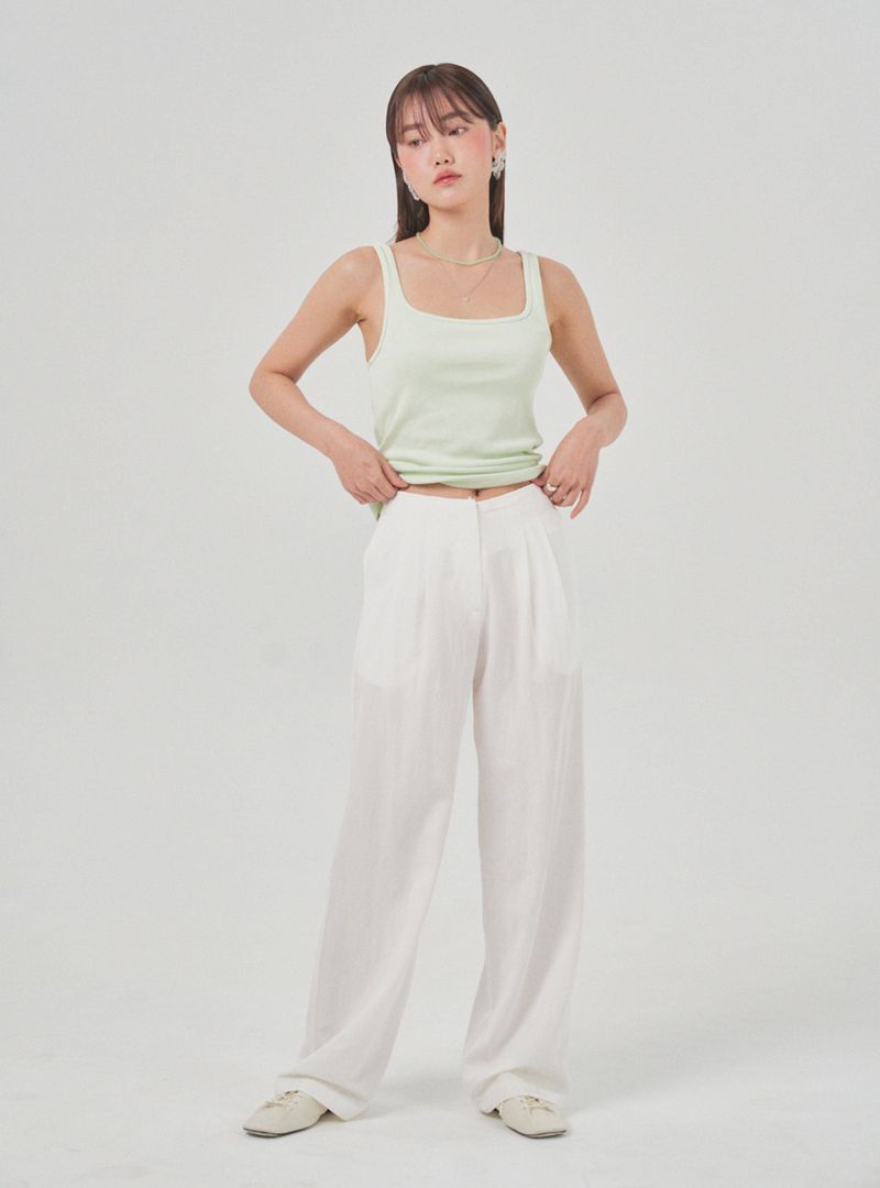 Gleam wide pants (white)